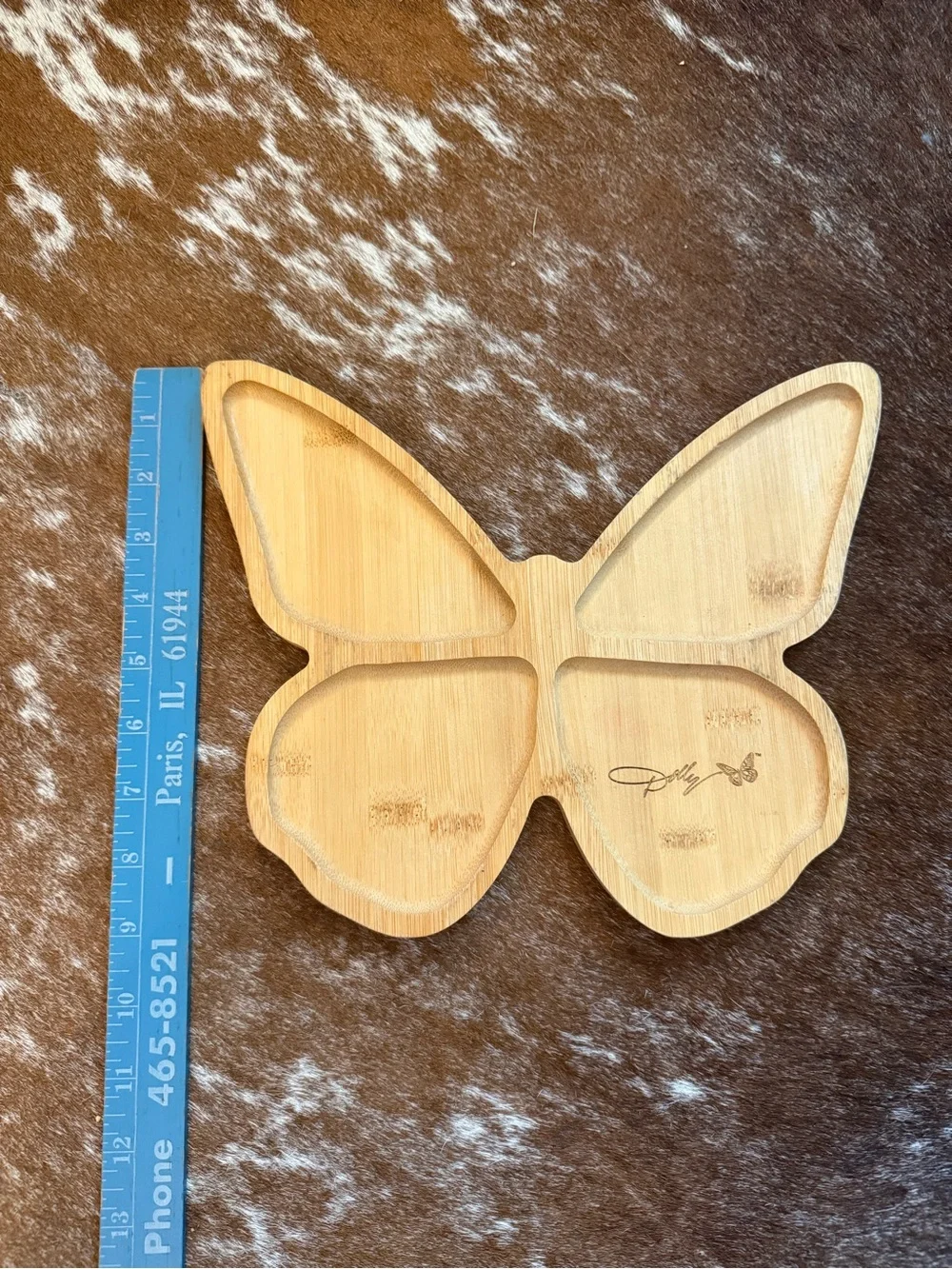 Bamboo Butterfly Serving Tray - Natural